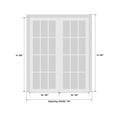 thumbnail image 6 of Solid French Double Doors | Planum 0770 Painted White Matte | Wood Solid Panel Frame Trims | Closet Bedroom Sturdy Doors -72" x 96" (2* 36x96), 6 of 6