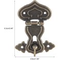 thumbnail image 2 of 2 Pcs Vintage Hasp Box Hasp Lock Latch Decorative Retro Bronze Engraved Designs Hasp Treasures Hasp Lock Boxes with Screws for Wooden Boxes Jewelry Box And Card Box Hardware YH, 2 of 7
