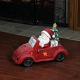 thumbnail image 3 of Northlight 15" Red and White Santa Claus Driving Vintage Beetle Christmas Tree Table Top Decoration, 3 of 3