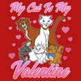 thumbnail image 2 of Girl's Aristocats My Cat is My Valentine  Graphic Tee Red X Small, 2 of 5