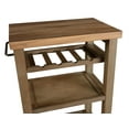 thumbnail image 5 of Steve Silver Belden Solid Wood Gray-Brown Kitchen Cart with Locking Casters, 5 of 8