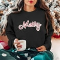 thumbnail image 6 of tarylea Merry Christmas Sweatshirts for Women Long Sleeve Crew Neck Pullover Tops Casual Loose Fall Festival Tops, 6 of 8