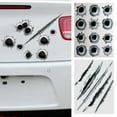 thumbnail image 3 of Shenmeida Stickers Car Decals Bullet Holes Scars 3D Sticker Scratches Tattoo Car Accessories Decoration Waterproof Trucks Vehicle Fade Funny Horrifying 11.5 x8.5 4Pcs/set, 3 of 10