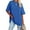 Blue, variant on Sherrylily Women Oversized T Shirts Tees Half Sleeve Crew Neck Plus Size Tops