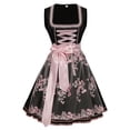 thumbnail image 3 of Meichang Traditional Dirndl Dress for Women Oktoberfest Square Neck Sleeveless Lace Up Maid Dress Bavarian Costume for Carnival Festival Party, 3 of 10