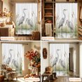 thumbnail image 6 of Wildlife White Birds Shower Curtain Set - Small 36" x 72" Washable Bathtub Curtain with 12 Hooks, Water Reflection Scenic Waterproof Fabric Stall Shower Curtains for Bathroom/Bathtub Décor, 6 of 8