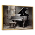 thumbnail image 2 of Designart "Melancholic Melodies Of The Grey Piano I" Music Floater Framed Canvas Art Print, 2 of 5