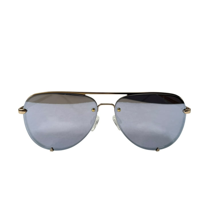 Quay Australia High Key Mini Rimless Aviator Sunglasses Gold  display picture 1