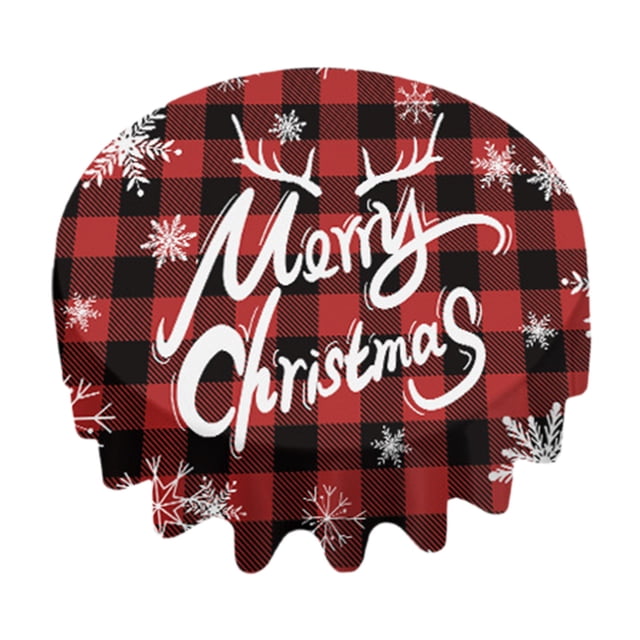 Mantel navideño redondo de 152 cm/60 pulgadas, impermeable, evita manchas y es un regalo perfecto para las fiestas.