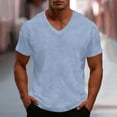 thumbnail image 2 of fatyb Big and Tall Men's V Neck T-Shirts Short Sleeve Casual Loose Tees Lightweight Mens Summer Tops, 2 of 7