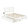 thumbnail image 2 of AFI Tahoe Full Wood Platform Bed with Headboard Footboard & Twin Trundle, White, 2 of 7