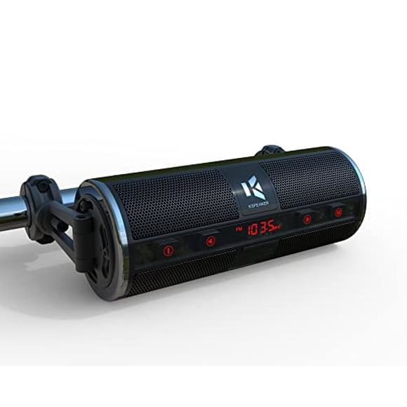 KSPEAKER Altavoces de motocicleta Bluetooth sistema de audio de radio impermeable amplificador incorporado, reproductor de MP3 de metal de 3 pulgadas, ideal para ATV, scooter, vehículo de 12 voltios,