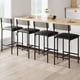 thumbnail image 1 of Set of 4 pu forrado bar stools con footrest y back - counter height kitchen bar sillas para kitchen island, apartment o counter bar (gray, fácil montaje), 1 of 6