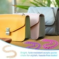thumbnail image 4 of Uxcell Acrylic Purse Chain, Acrylic Chain Linking Rings Handbag Strap Plastic Quick Link C-Clips Hooks Connector Matte Apricot, 4 of 6