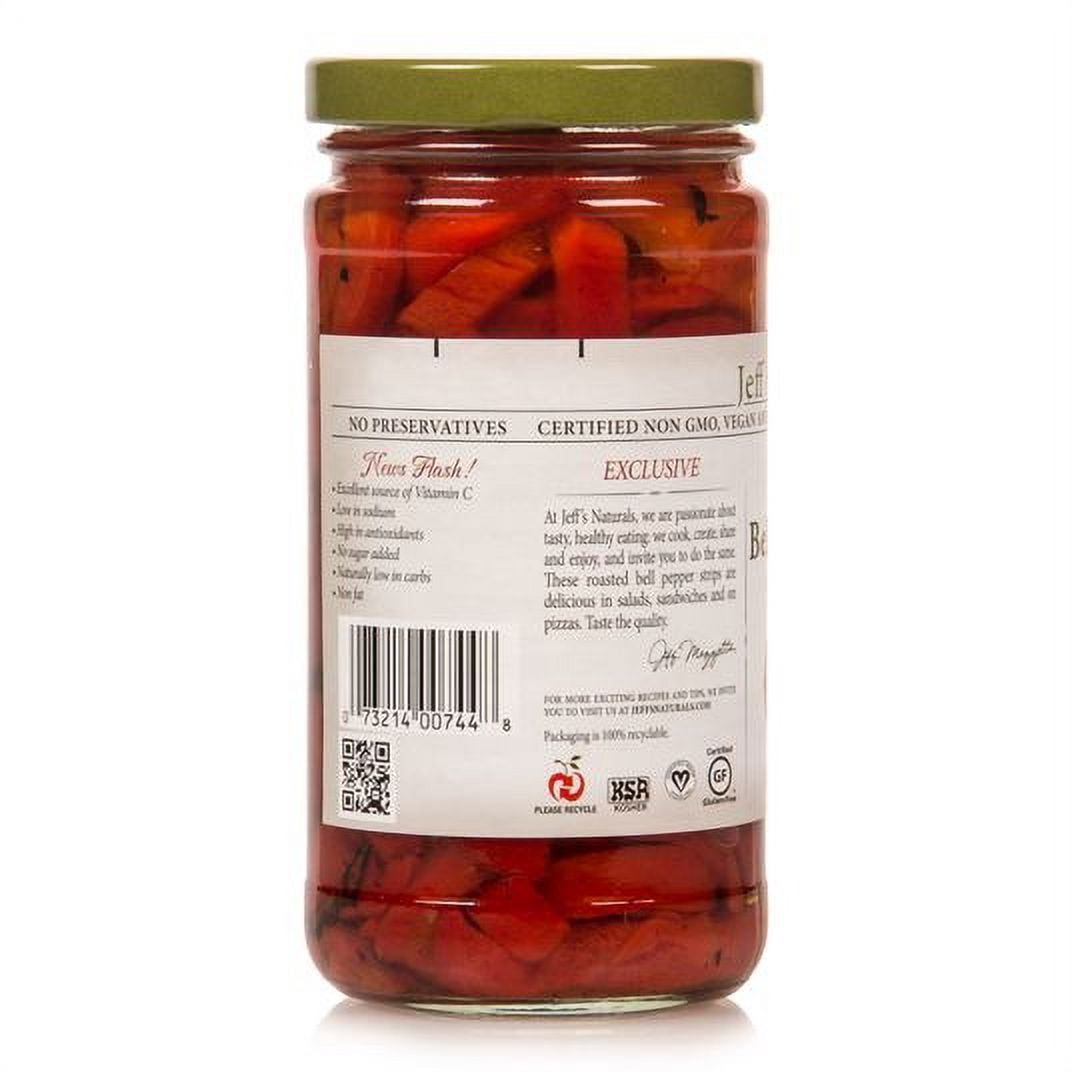 Jeff\'s Garden Roasted Red Bell Pepper, Strips-6 x 12 oz