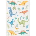 thumbnail image 1 of Kayleigh Kids Washable Dinosaur Rug | White Multicolor, 1 of 5