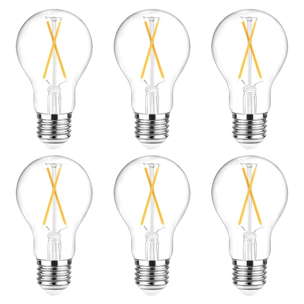 Bombillas LED Edison Vintage DAYBETTER A19 No Regulable 60 W luz blanca cálida 2700 K base E26 800 lm