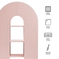 thumbnail image 4 of Maklaine Modern / Contemporary 58" Arched Bookshelf in Soft Pink, 4 of 9