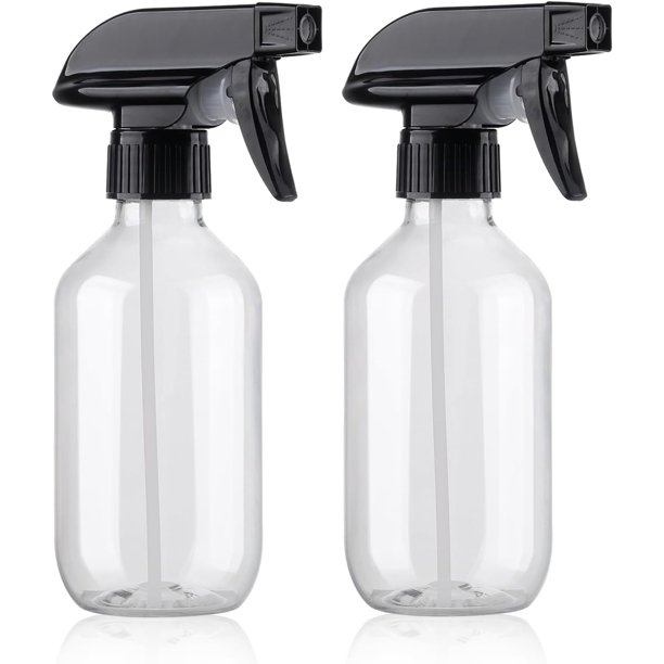 Botella de spray 10 oz 300 ml plástico sin BPA botella de spray con niebla fina boquilla ajustable para cabello cocina limpieza