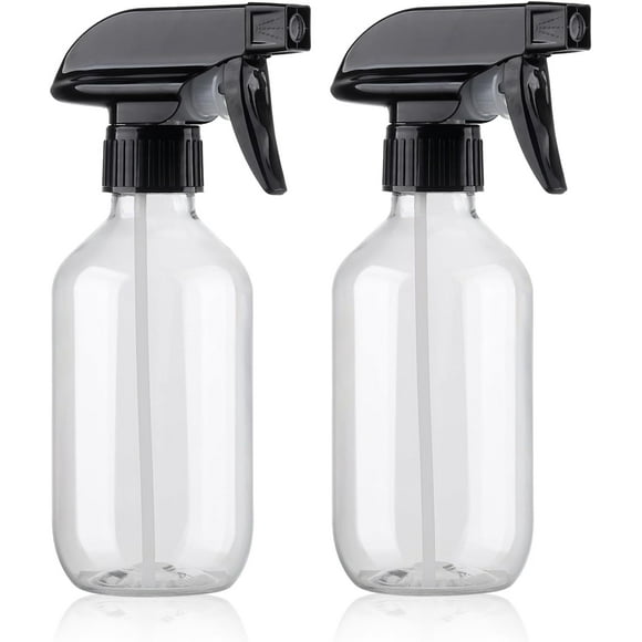 Botella de spray 10 oz 300 ml plástico sin BPA botella de spray con niebla fina boquilla ajustable para cabello cocina limpieza