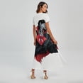 thumbnail image 2 of Halloween Evil Vampire Printed Short Sleeve Maxi Dress, Halloween Decorative Fashion Summer Maxi Dress For Women, 2 of 4