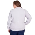 thumbnail image 2 of Alfred Dunner Womens Plus-Size Chenille Metallic Zip Front Cardigan, 2 of 6