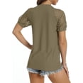 thumbnail image 5 of Aiyino Women’s Summer Tops And Blouses Short Sleeve Casual Loose T Shirts,S Green, 5 of 8