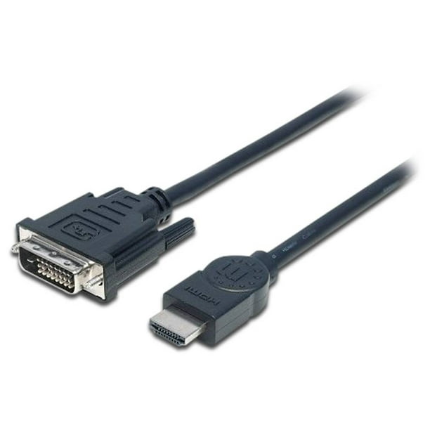 Cable adaptador convertidor Manhattan HDMI macho a DVI-D 3.0 m 372-510