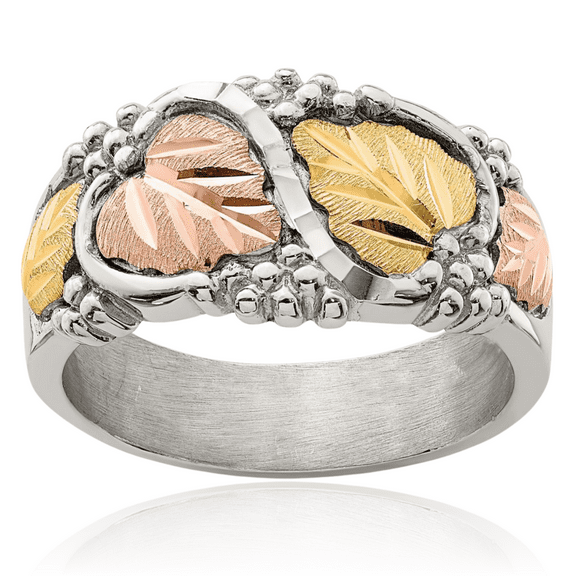 Mount Rushmore Black Hills 925 Sterling Silver Gold Flower Ring