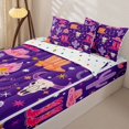 thumbnail image 3 of Erosebridal Y2K Western Cowboy Boot Cactus Zipper Full Size Comforter Sets with Fitted Sheet and 2 Pillowcases,Bull Skull Campfire Stars Pattern Zipper Bedding Set For Girls,Polkadot Reversible,4pcs, 3 of 7