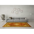 thumbnail image 3 of Ahgly Company Indoor Round Medallion Yellow Traditional Area Rugs, 6' Round, 3 of 4