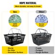 thumbnail image 3 of VEVOR Shopping Basket, 16.9 x 11.8 x 8.07 in/42.8 x 30 x 22 cm((L x W x H), Cast-Iron Handle and Stand, Set of 12 Store Baskets with Durable PE Material Used for Supermarket, Retail, Bookstore, Black, 3 of 9