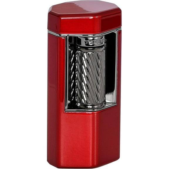 Xikar Meridian Triple Soft Flame Cigar Lighter, Red & Gunmetal