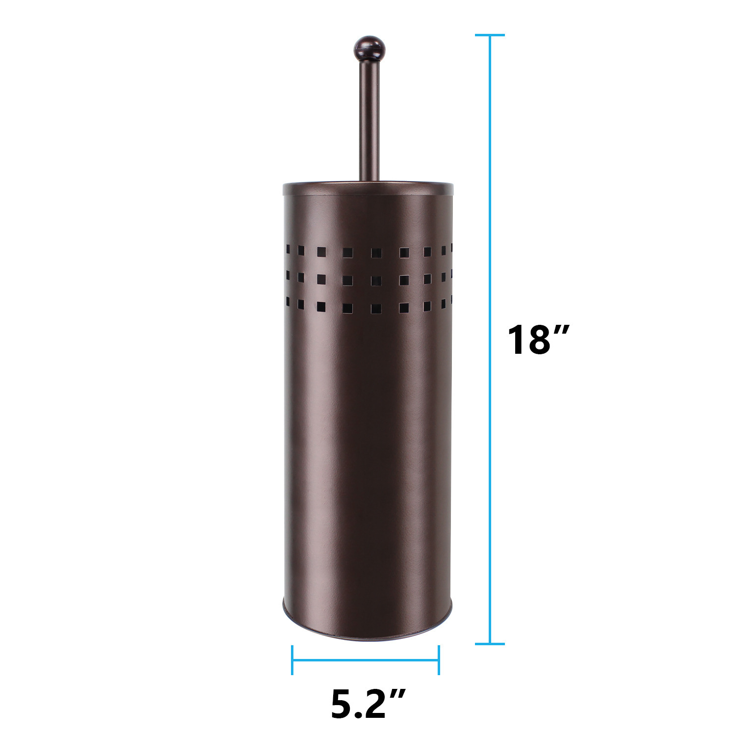 Blue Donuts Toilet Plunger with Holder, Bronze photo 3