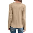 thumbnail image 4 of Besolor Women's Long Sleeve Shirts Casual Lightweight Crewneck Basic Knit Tops Fall Fashion Clothes, 4 of 7