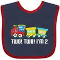 thumbnail image 3 of Inktastic 2nd Birthday Two Two Train Boys Baby Bib, 3 of 4