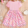 thumbnail image 5 of Goindgs Baby Girls Tutu Dress Dancing Toddler Cotton Layered Crew Neck short Sleeve Tutu Dress Tulle Dresses Princess Party Floral Girl's Summer Dress Z2-Pink 5-6 T, 5 of 6