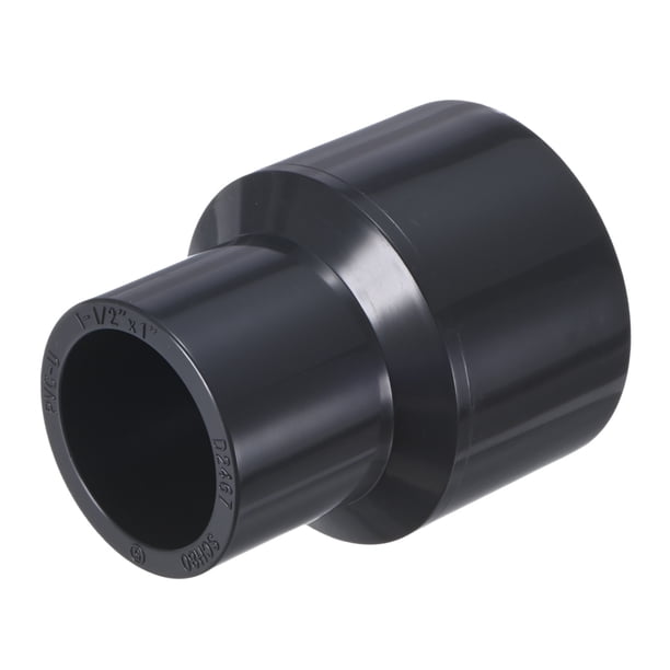 Uxcell 1-Pack Conector de Reducción de Tubo, Acoplamiento Reductor Recto de 1-1/2"*1", Gris