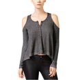 thumbnail image 1 of Camiseta henley de punto Chelsea Sky para mujer, negra, pequeña Chelsea Sky henley, 1 of 2