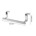 thumbnail image 3 of Oleegame 2PC Spoon And Lid Rest Stainless Steel Single Pole Towel Rack Kitchen Non Punched Towel Hanging Rod Cabinet Door Back Rag Hanging Rack Silver, 3 of 5