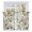 Green, variant on Spring Floral Tier Curtains, Green Botanical Flowers Watercolor Light Filtering Kitchen Curtains, 2Pcs Rod Pocket Half Window Treatments Panels for Sink Cafe Cabinet Basement 27.5x45 Inches