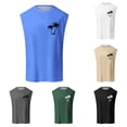 thumbnail image 7 of Beach Tank Top Men Lightweight Breathable Coconut Tree Graphic Crewneck Sleeveless Shirt Casual Vacation Outfits, 7 of 7
