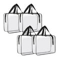 thumbnail image 1 of Bolsas de aseo transparentes con asa superior, transparentes y portátiles para mujeres y hombres, bolsa de maquillaje 4 piezas, 1 of 8