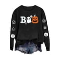 thumbnail image 3 of Ihhxva Oversized Sweatshirt for Women Loose Fit Moisture-Wicking Halloween Spooky Graphic Pullover Cozy Cotton Casual Long Sleeve Crewneck Autumn Party Top S-2XL, 3 of 6