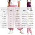 thumbnail image 4 of Loopsun Kids Girls Pants 2 to 16 Years Summer High Waist Drawstring Wide Leg Jogger Trousers, 4 of 5