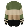 thumbnail image 5 of larppty Womens Sweaters Striped Fall Winter Outfits 2025 Crewneck Color Block Pullover Fashion Clothes (Green, 4XL), 5 of 5