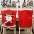 thumbnail image 3 of Event & Party Christmas Chair Cover Cute Themed Chair Back Cover Santa Snowman Reindeer Dinner Kitchen Hotel Holiday Decoration, 3 of 3