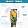 thumbnail image 2 of Yayeee 30oz Stainless Steel Tumbler with Straw and Handle Double-Wall Insulated Travel Water Bottle, Boho Plants, 2 of 8