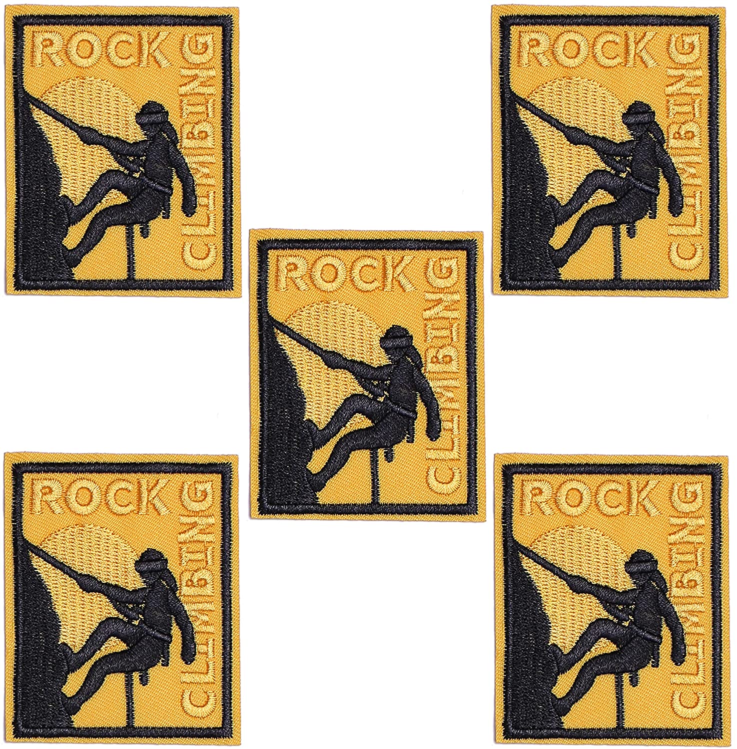 5Pcs Success Rock Climbing Embroidered Iron on Patch for Clothes, Iron