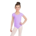 thumbnail image 1 of Capezio Justaucorps Basique à Manches Courtes pour Petites Filles, Violet Vibrant, Intermédiaire, 1 of 2